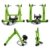 Relaxdays Rollentrainer Inklusive Schaltung 6 Gänge für 26-28 zoll bis 120 kg Belastbar Indoor Fahrradfahren Stahl, Grün, 10018322_53 - 