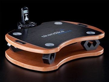 skandika Home Vibration Plate 300, robuste Heim Vibrationsplatte in Holzoptik mit leistungsstarkem DireDirectDrive-Antriebssystem und kraftvollen 3D Vibrationen, braun/schwarz - 