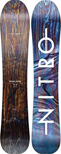 Nitro Herren Woodcarver Directional All Mountain Freeride Carving Board Snowboards, Multicolour, 159 - 1