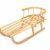 BAS Holzschlitten mit Rückenlehne und Zugseil Schlitten aus Holz Kinderschlitten Rodelschlitten - 1