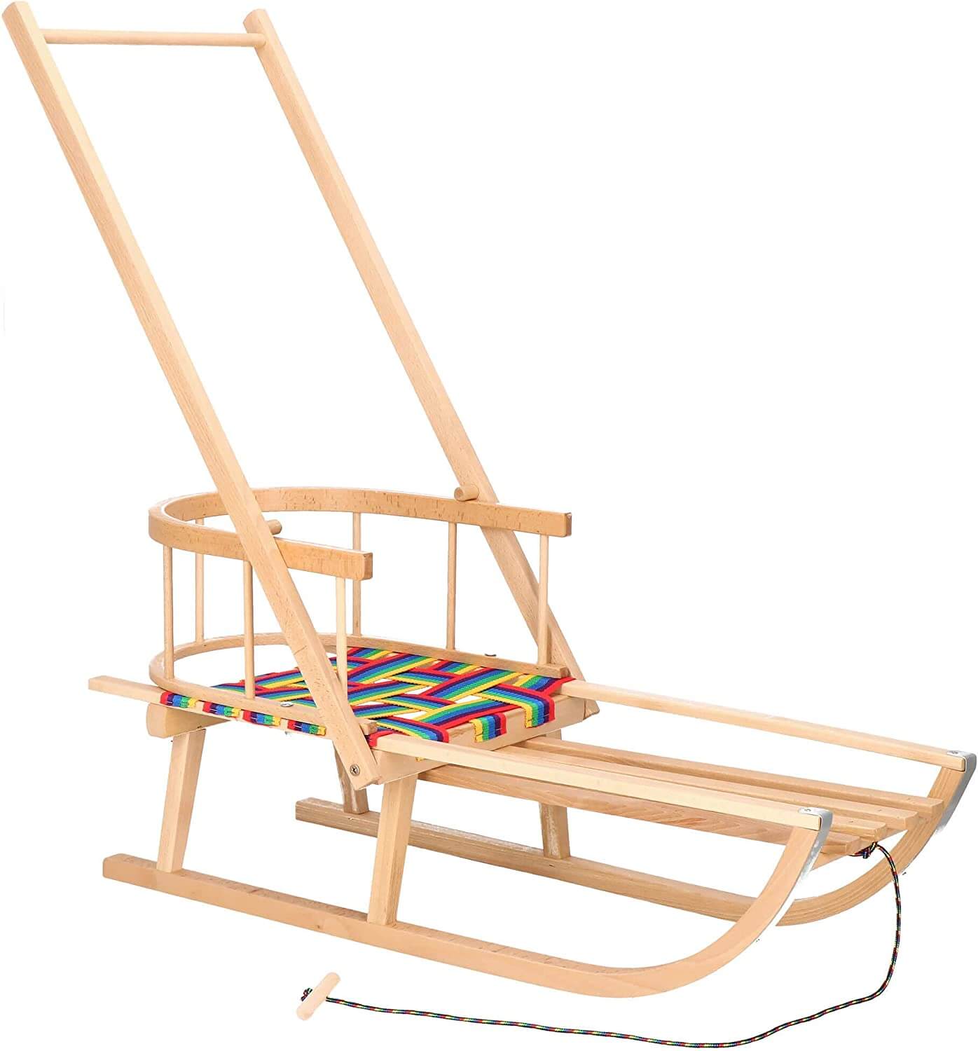 Holzschlitten Mit Lehne